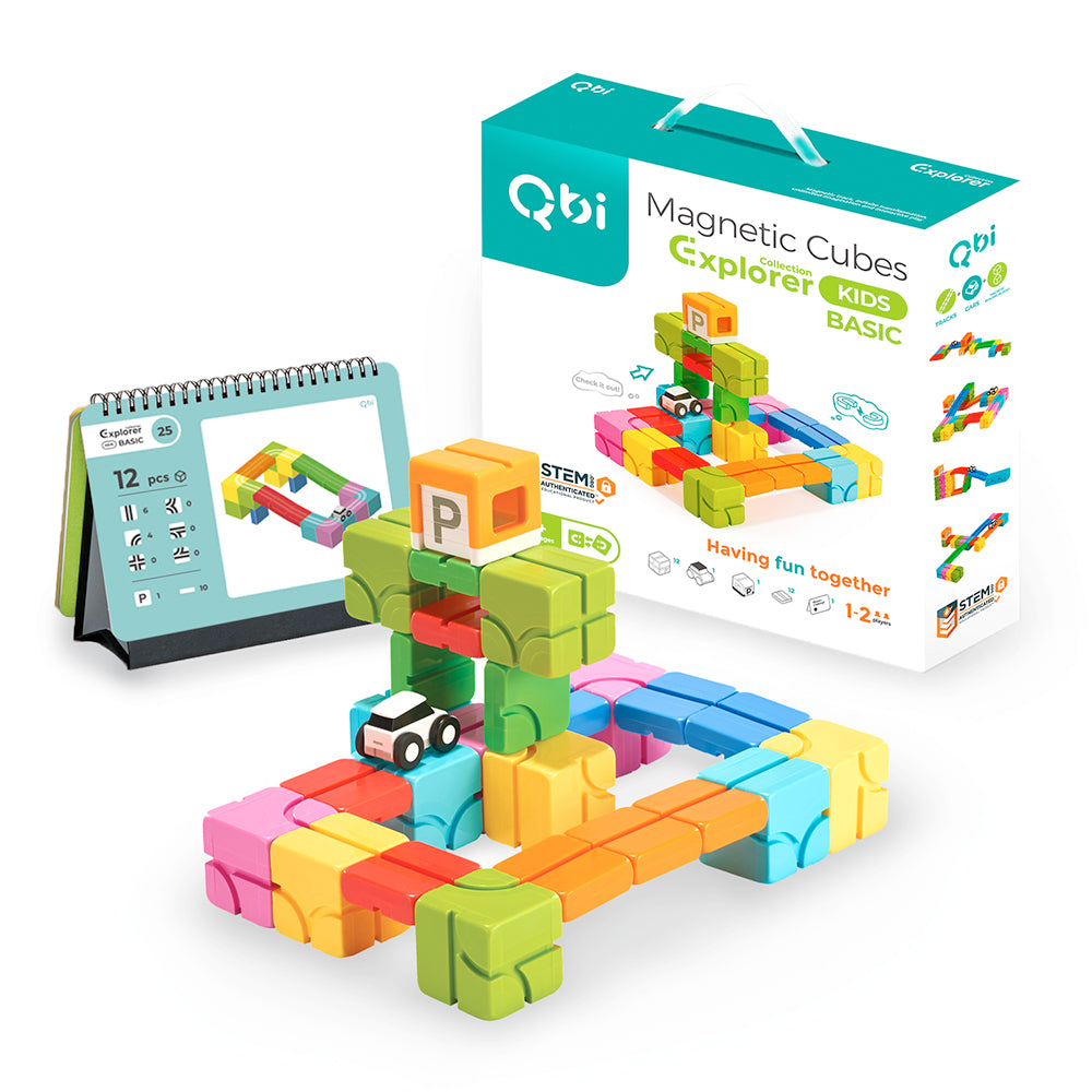 Qbi】知育玩具 Explorer Kids 幼児(5歳頃～) BASICパック ブロック他25